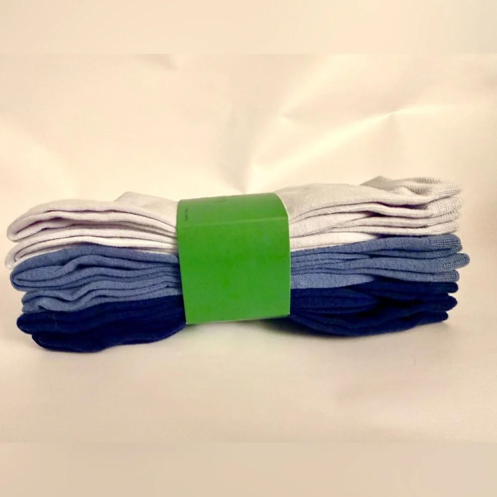 ♠️ Kate Spade 6 pack Crew Blue socks.  NWT. OS